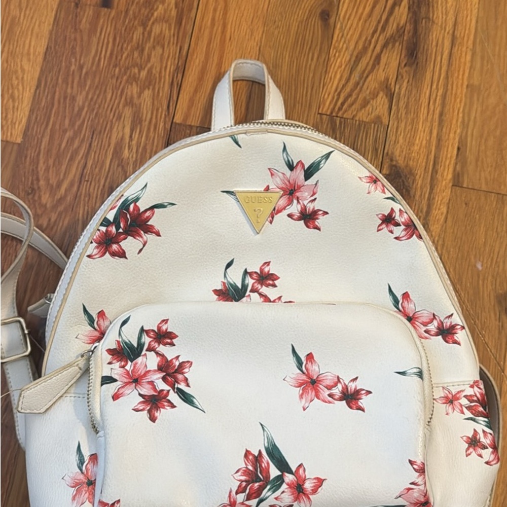 Guess Floral White Backpack